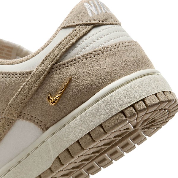 alternate view Womens Nike Dunk Low Athletic Shoe - Sail / White / Metallic Gold / LinenALTB