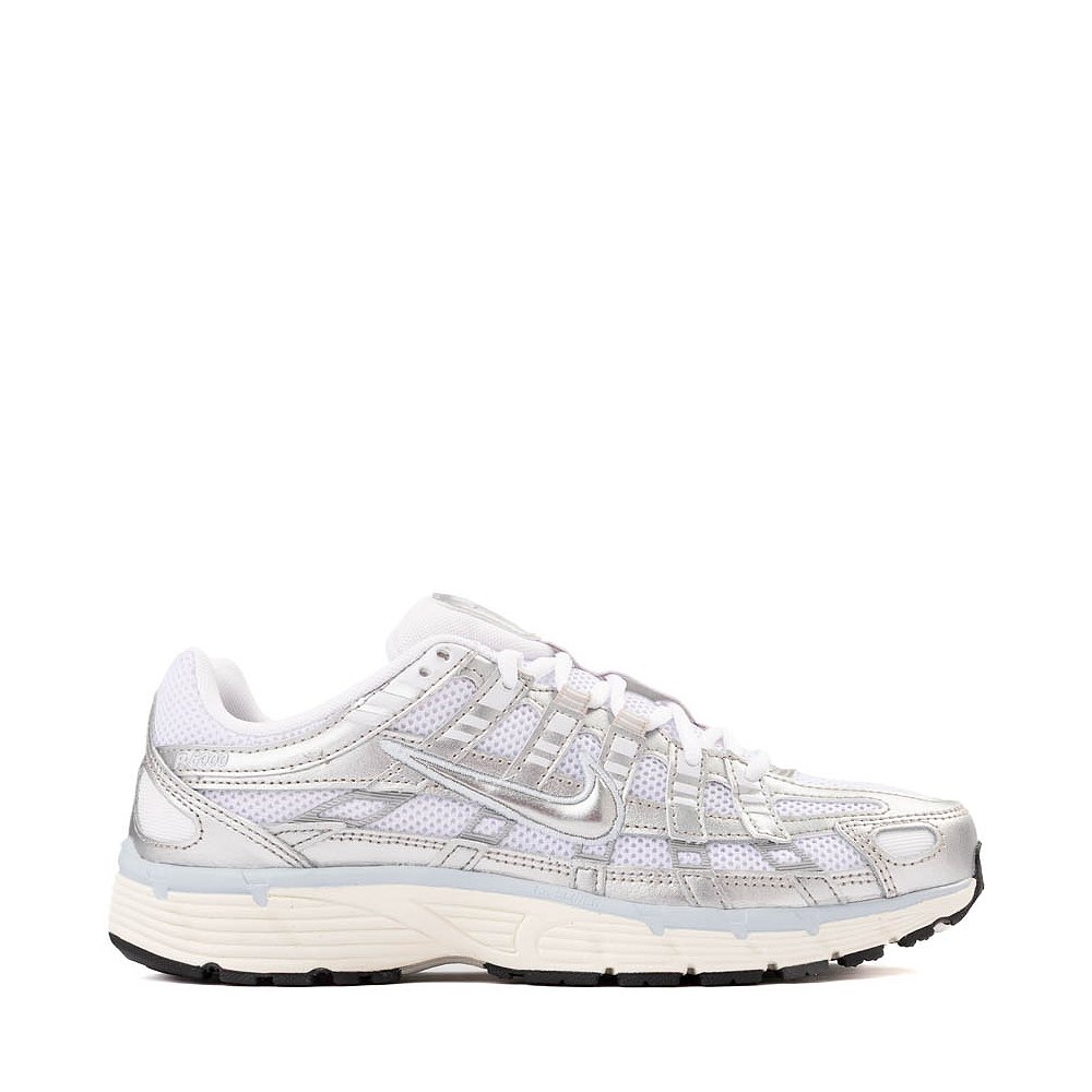 Womens Nike P-6000 Athletic Shoe - Metallic White / Metallic Silver / Blue Tint / Sail