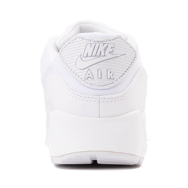 alternate view Womens Nike Air Max 90 Athletic Shoe - White / White / WhiteALT4