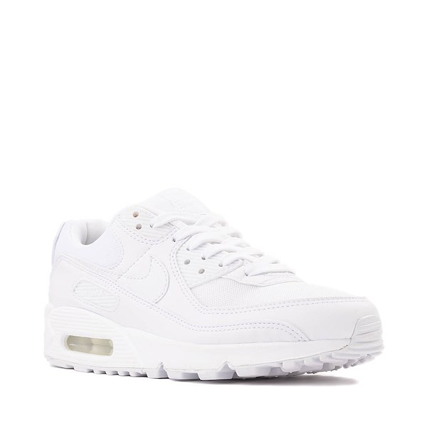 alternate view Womens Nike Air Max 90 Athletic Shoe - White / White / WhiteALT5