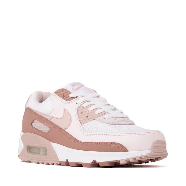 alternate view Womens Nike Air Max 90 Athletic Shoe - Particle Pink / Pearl Pink / Silt RedALT5