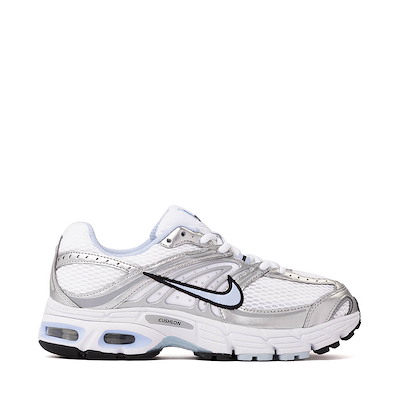 Main view of Womens Nike Air Max Moto 2K Athletic Shoe - White / Metallic Silver / Black / Hydrogen Blue