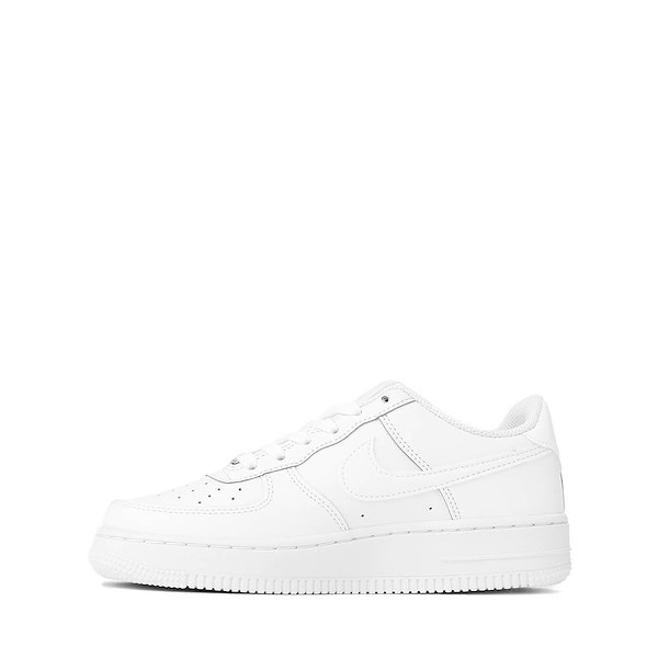 alternate view Nike Air Force 1 LE Athletic Shoe - Big Kid - White / WhiteALT1