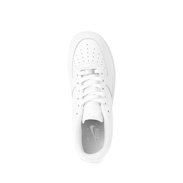alternate view Nike Air Force 1 LE Athletic Shoe - Big Kid - White / WhiteALT2
