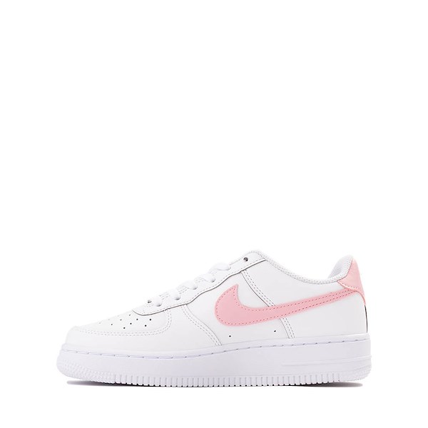 alternate view Nike Air Force 1 Low Athletic Shoe - Big Kid - White / White / Medium Soft PinkALT1