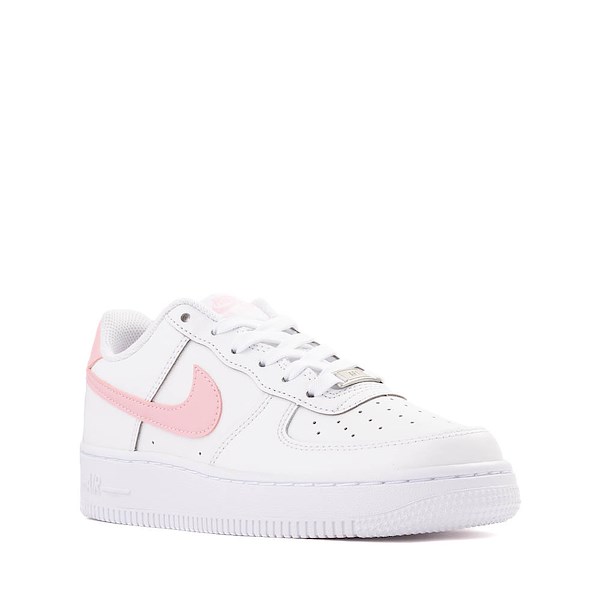 alternate view Nike Air Force 1 Low Athletic Shoe - Big Kid - White / White / Medium Soft PinkALT5