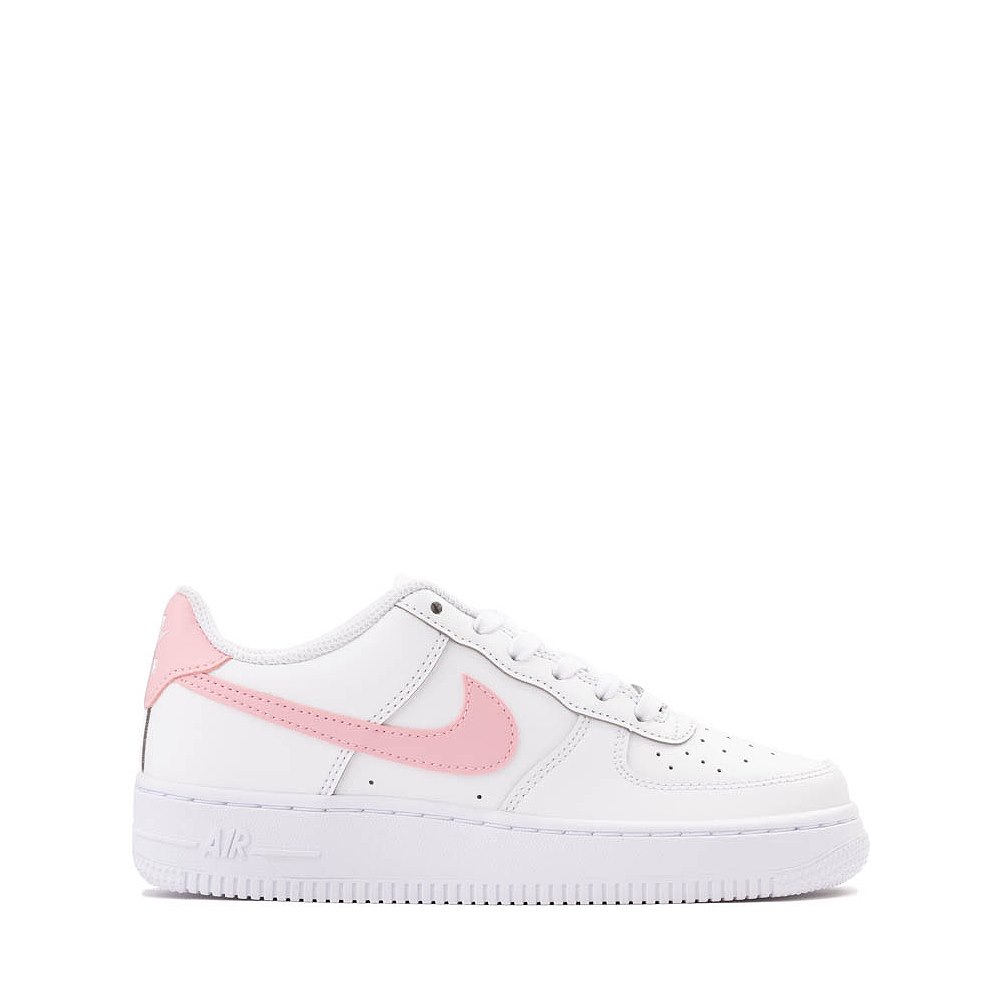 Nike Air Force 1 Low Athletic Shoe - Big Kid - White / White / Medium Soft Pink