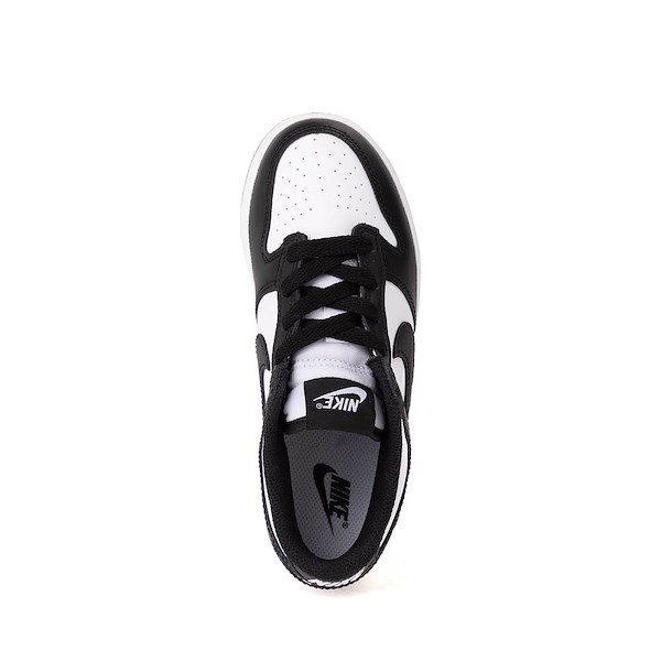 alternate view Nike Dunk Low Athletic Shoe - Little Kid - White / White / BlackALT2