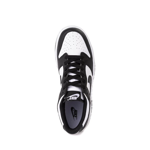 alternate view Nike Dunk Low Athletic Shoe - Big Kid - White / White / BlackALT2