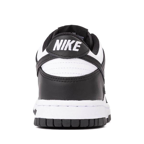 alternate view Nike Dunk Low Athletic Shoe - Big Kid - White / White / BlackALT4