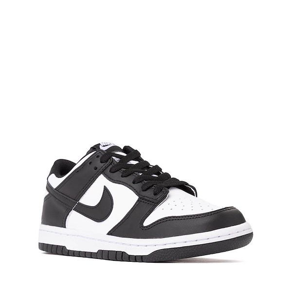alternate view Nike Dunk Low Athletic Shoe - Big Kid - White / White / BlackALT5