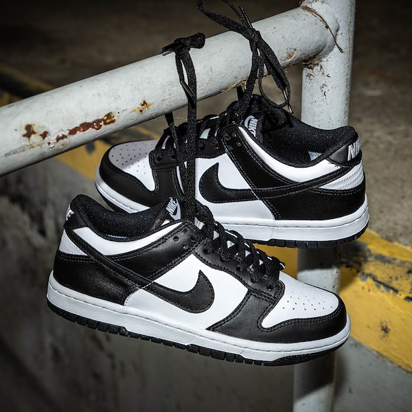 Nike Dunk Low Athletic Shoe - Big Kid White / Black