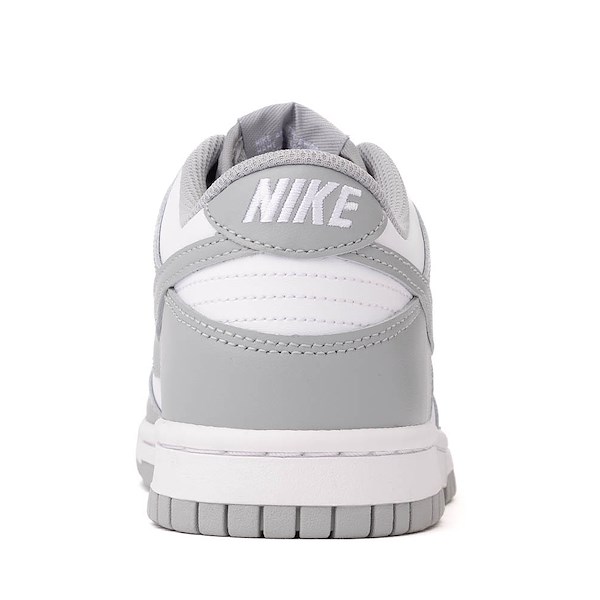 alternate view Nike Dunk Low Athletic Shoe - Big Kid - White / White / Light Smoke GreyALT4