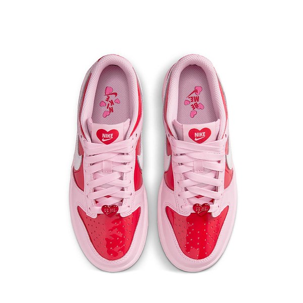alternate view Nike Dunk Low Athletic Shoe - Big Kid - Pink Foam / Summit White / Light CrimsonALT2