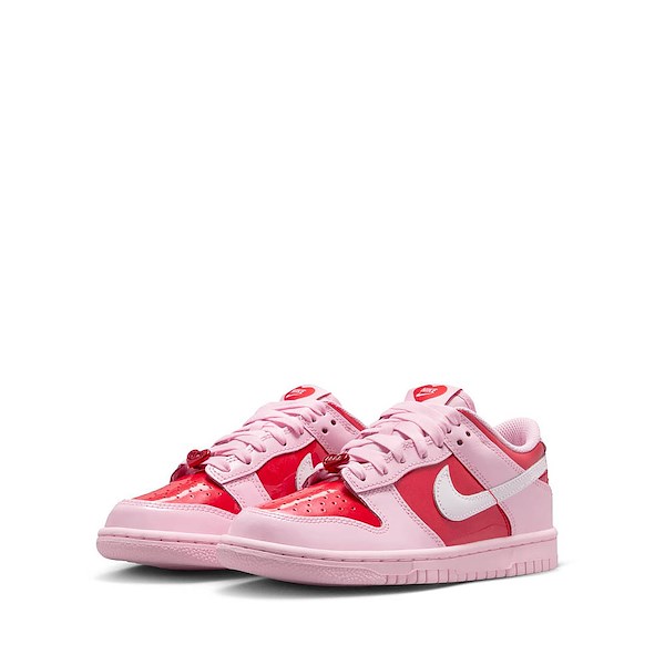 alternate view Nike Dunk Low Athletic Shoe - Big Kid - Pink Foam / Summit White / Light CrimsonALT5