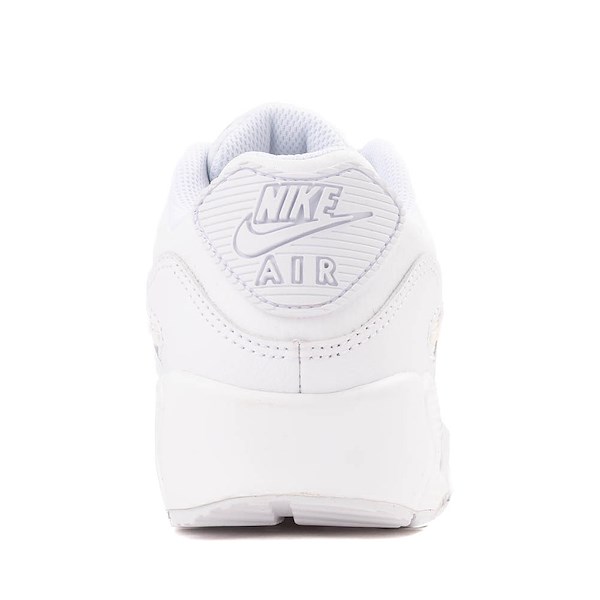 alternate view Nike Air Max 90 LTR Athletic Shoe - Big Kid - White / Metallic Silver / White / WhiteALT4