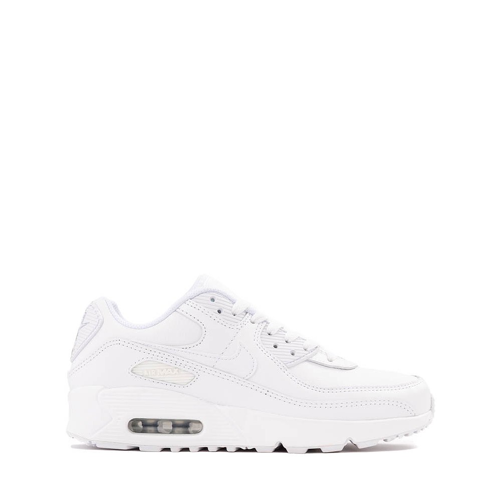 Nike Air Max 90 LTR Athletic Shoe - Big Kid - White / Metallic Silver / White / White