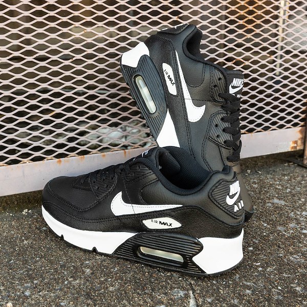 alternate view Nike Air Max 90 LTR - Big Kid - Black / Black / WhiteHERO