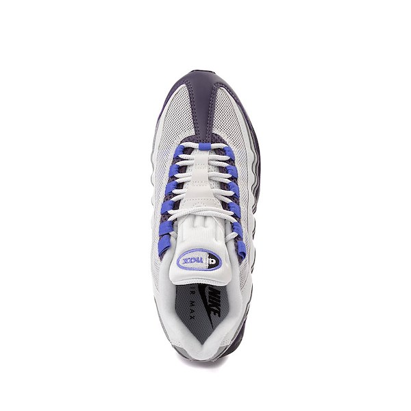 alternate view Nike Air Max 95 Athletic Shoe - Big Kid - Photon Dust / Sapphire-Dark RaisinALT2