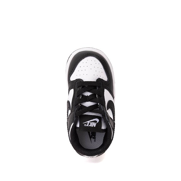 alternate view Nike Dunk Low Athletic Shoe - Baby / Toddler - White / White / BlackALT2