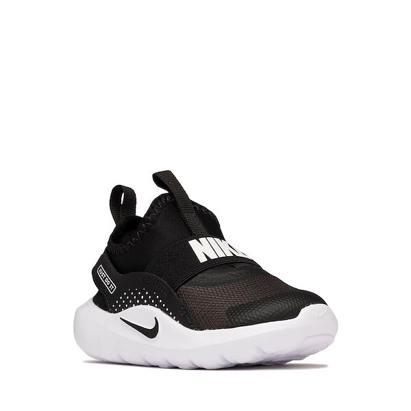 alternate view Nike Flex Runner 4 Athletic Shoe - Baby / Toddler - Black / Black / WhiteALT5