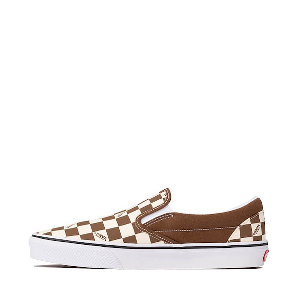 alternate view Vans Classic Slip-On Checkerboard Skate Shoe - Dachshund BrownALT1