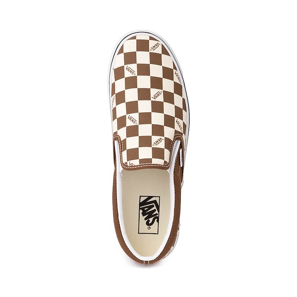 alternate view Vans Classic Slip-On Checkerboard Skate Shoe - Dachshund BrownALT2