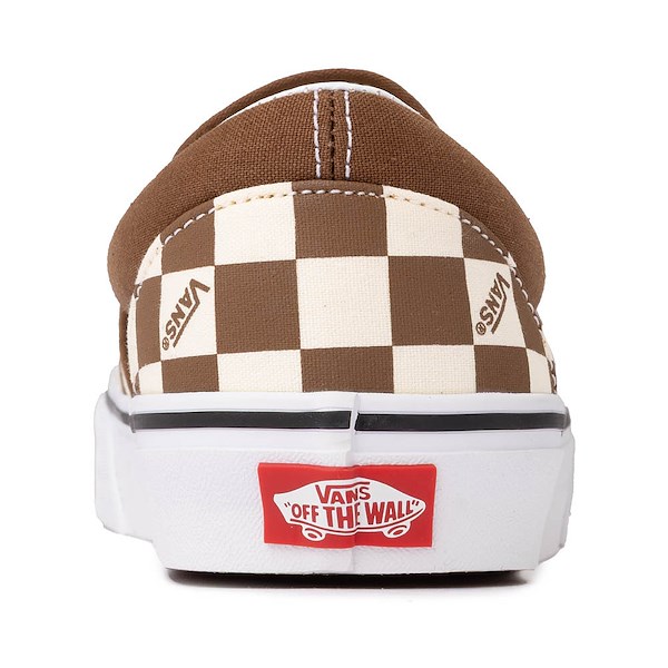alternate view Vans Classic Slip-On Checkerboard Skate Shoe - Dachshund BrownALT4