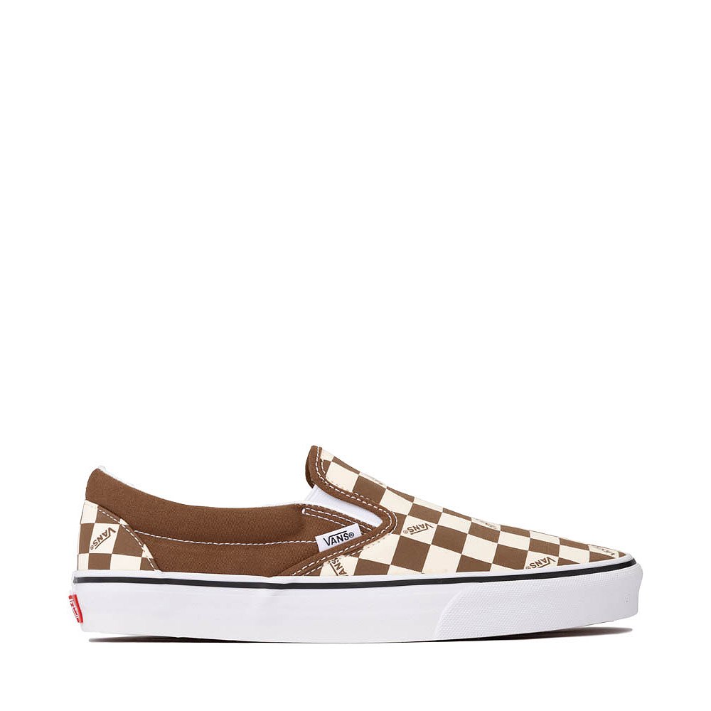 Vans Classic Slip-On Checkerboard Skate Shoe - Dachshund Brown