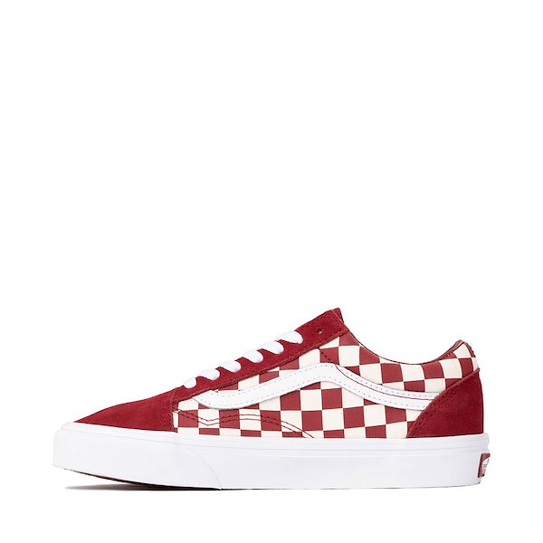 alternate view Vans Old Skool Checkerboard Skate Shoe - Red / WhiteALT1