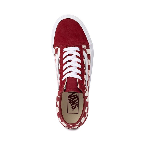 alternate view Vans Old Skool Checkerboard Skate Shoe - Red / WhiteALT2