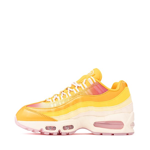 alternate view Womens Nike Air Max 95 Big Bubble Dawn of Light Athletic Shoe - University Gold / Coconut Milk / Pink FoamALT1