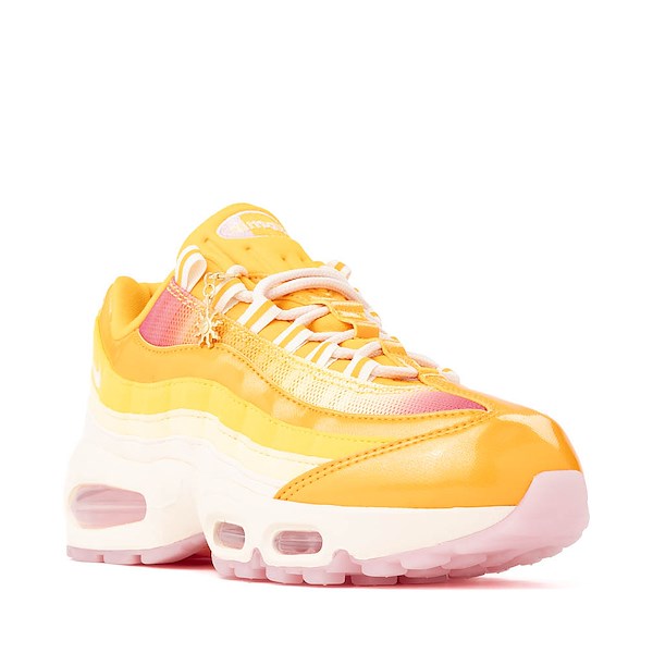 alternate view Womens Nike Air Max 95 Big Bubble Athletic Shoe - University Gold / Coconut Milk / Pink FoamALT5
