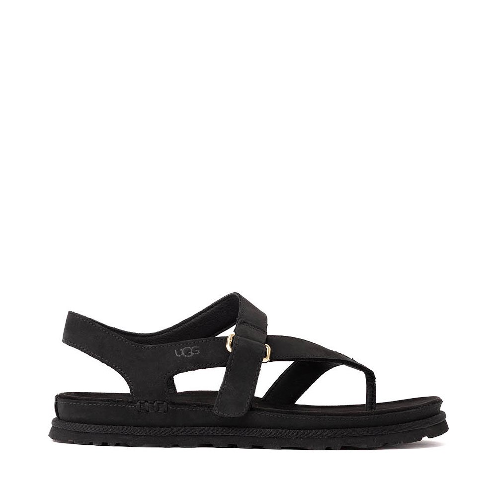 Womens UGG&reg; GoldenGaze Toe Post Sandal - Black