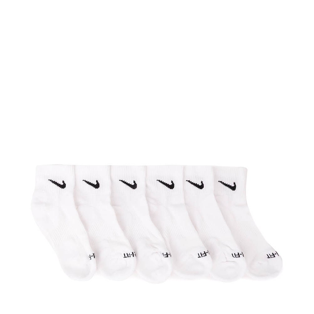 Womens Nike Everyday Plus Cushioned Training Ankle Socks 6 Pack - White / Black