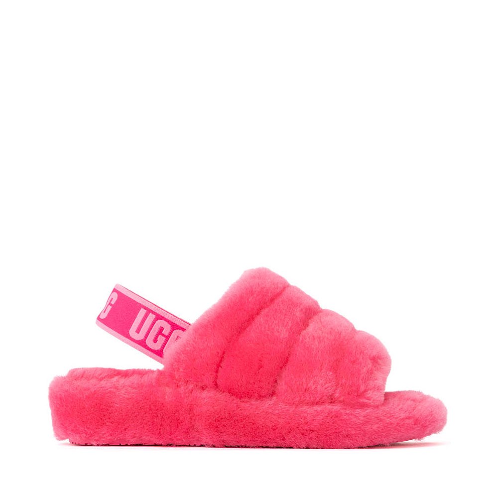 Womens UGG&reg; Fluff Yeah Slide - Deep Coral