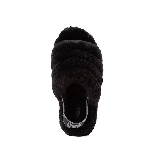 alternate view UGG&reg; Fluff Yeah Slide - Little Kid / Big Kid - BlackALT2