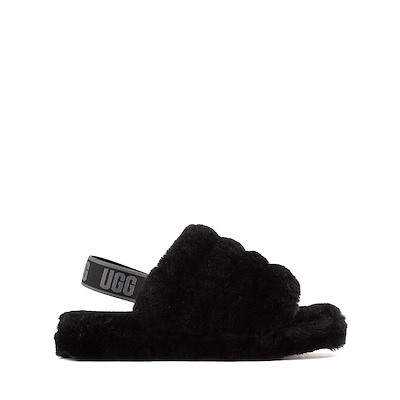 Main view of UGG&amp;reg; Fluff Yeah Slide - Little Kid / Big Kid - Black