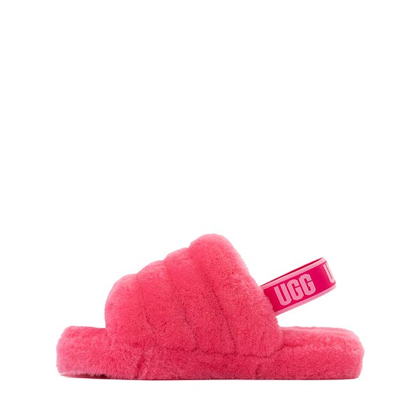 alternate view UGG&reg; Fluff Yeah Slide - Little Kid / Big Kid - Deep CoralALT1