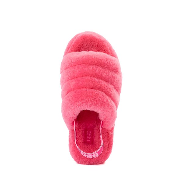 alternate view UGG&reg; Fluff Yeah Slide - Little Kid / Big Kid - Deep CoralALT2