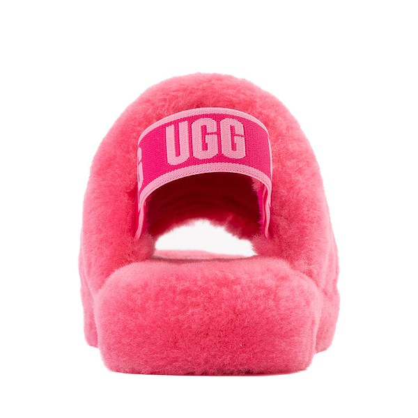 alternate view UGG&reg; Fluff Yeah Slide - Little Kid / Big Kid - Deep CoralALT4