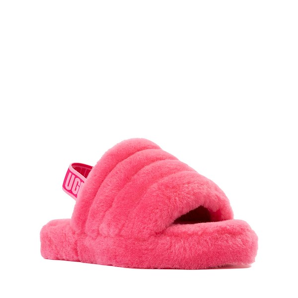 alternate view UGG&reg; Fluff Yeah Slide - Little Kid / Big Kid - Deep CoralALT5