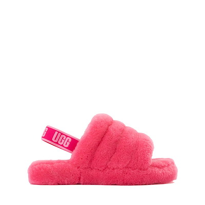 UGG® Fluff Yeah Slide - Little Kid / Big Kid - Deep Coral | Journeys