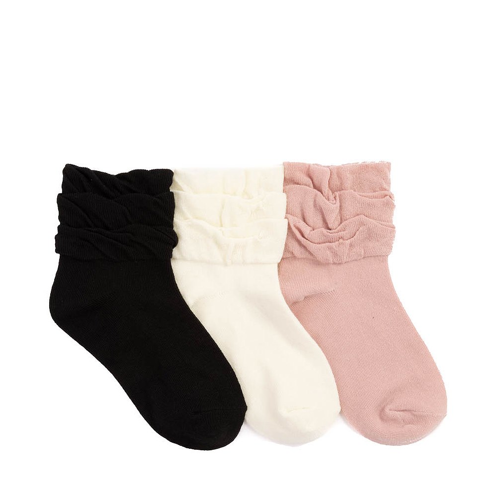 Ruffle Top Quarter Socks 3 Pack - Little Kid - Multicolor