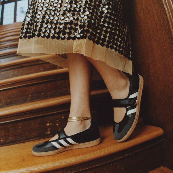 alternate view Womens adidas Samba Jane Athletic Shoe - Cloud White / Carbon / Core BlackALT1C