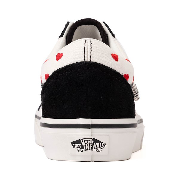 alternate view Vans Old Skool Red Hot Hearts Skate Shoe - Black / White / RedALT4