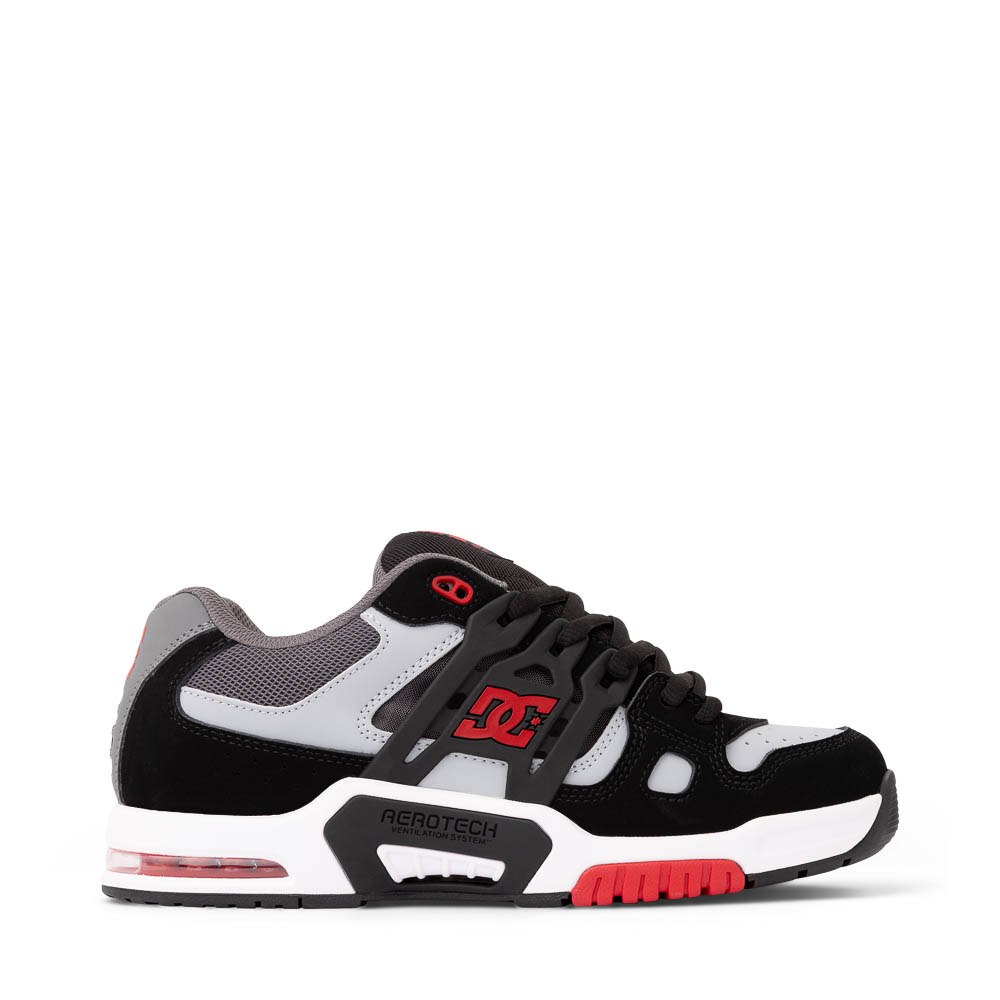 Mens DC AT-2 Skate Shoe - Black / Grey / Red