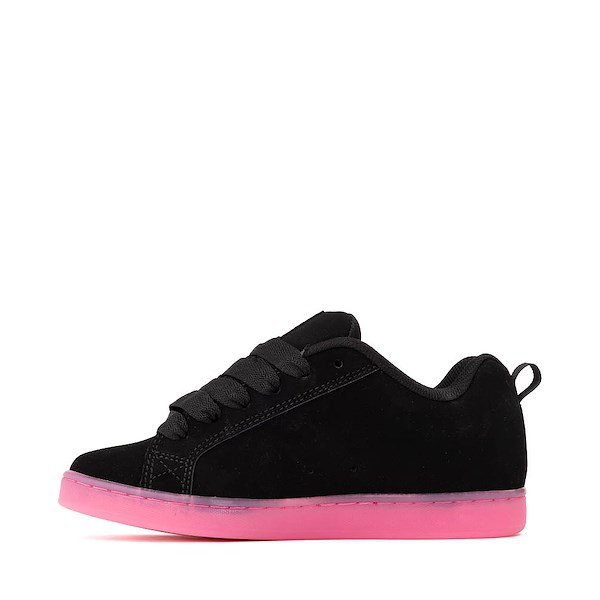 alternate view Womens DC Court Graffik Skate Shoe - Black / PinkALT1
