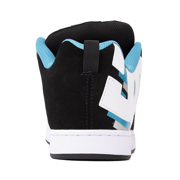 alternate view Womens DC Court Graffik Skate Shoe - Black / White / TealALT4