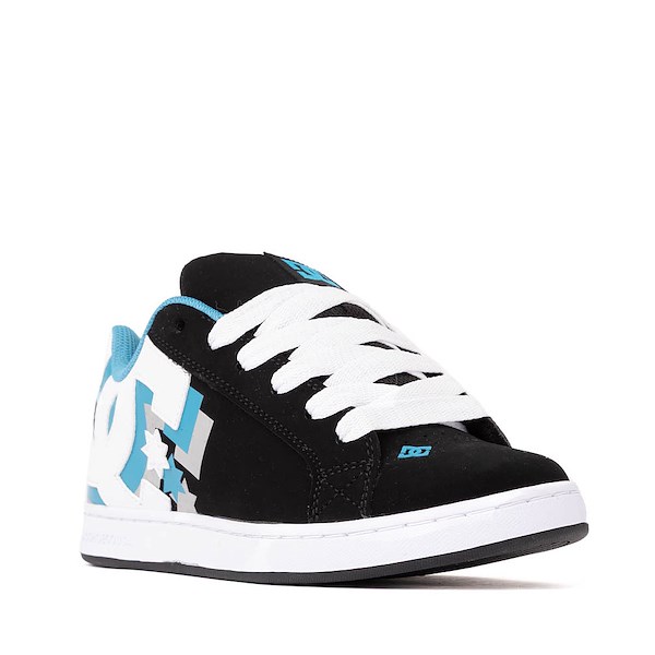 alternate view Womens DC Court Graffik Skate Shoe - Black / White / TealALT5